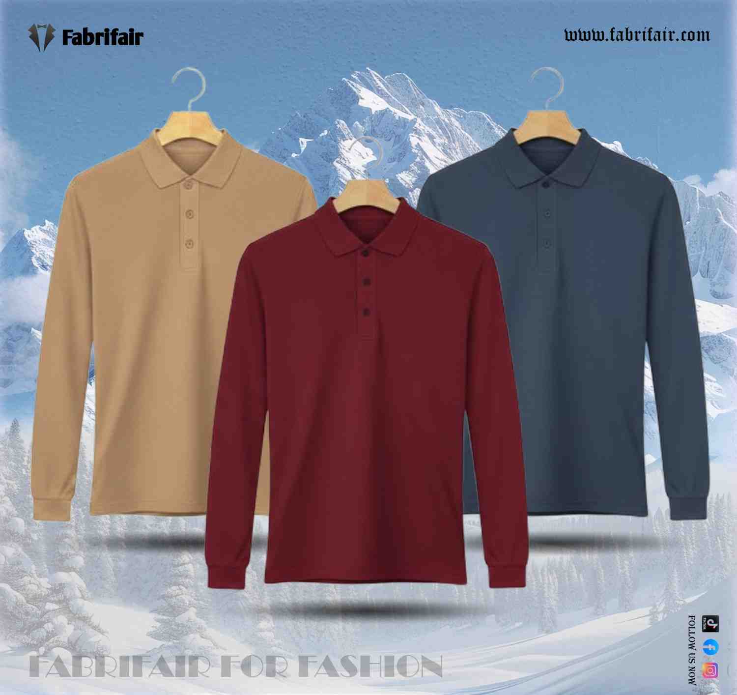 Mens 3pis Combo Stylish Full Sleeve PK Kulti Polo T-shirt