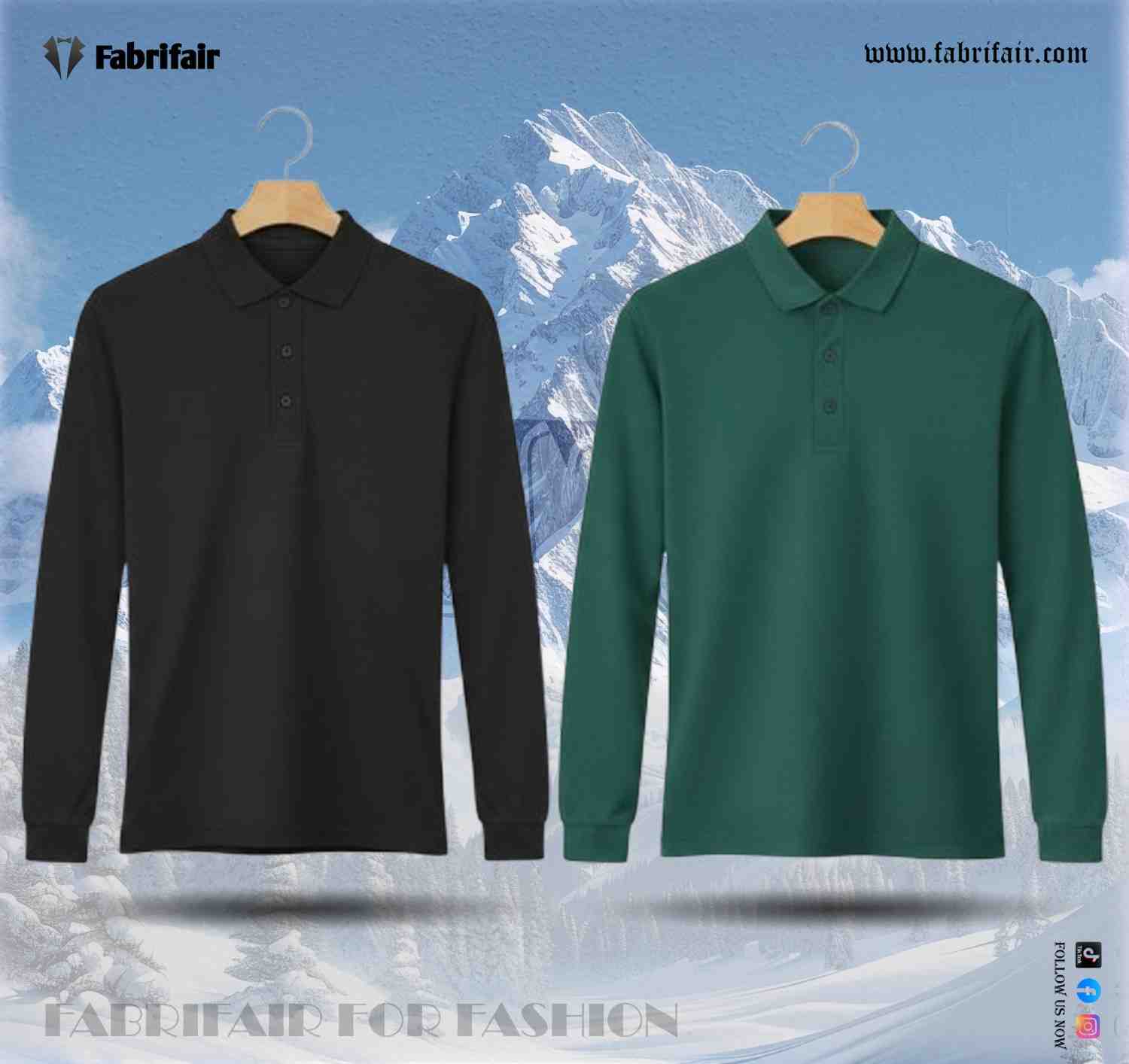 Mens 2pis Combo Full Sleeve PK Kulti Polo T-Shirts - Classical Edition
