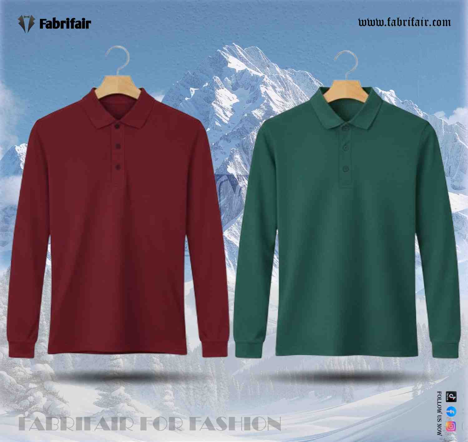 Mens 2pis Combo Full Sleeve PK Kulti Polo T-Shirts - Classical Edition